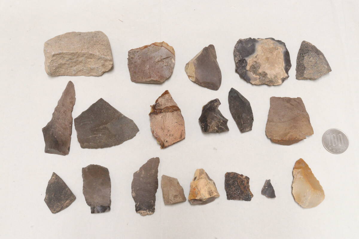 P 石器 矢尻 土器片 まとめて 総重量316g