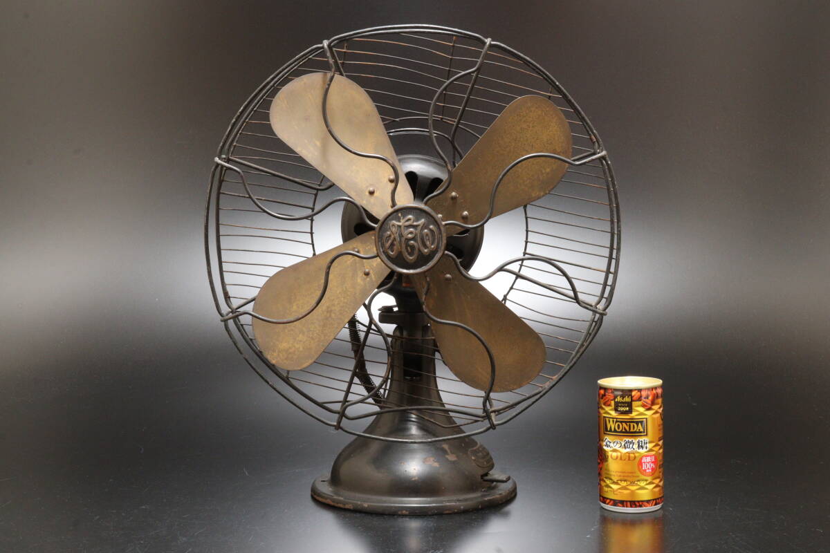 D 昭和レトロ 芝浦 Shibaura 12Inch A.C. Electric Fan 4枚羽 扇風機 ジャンク