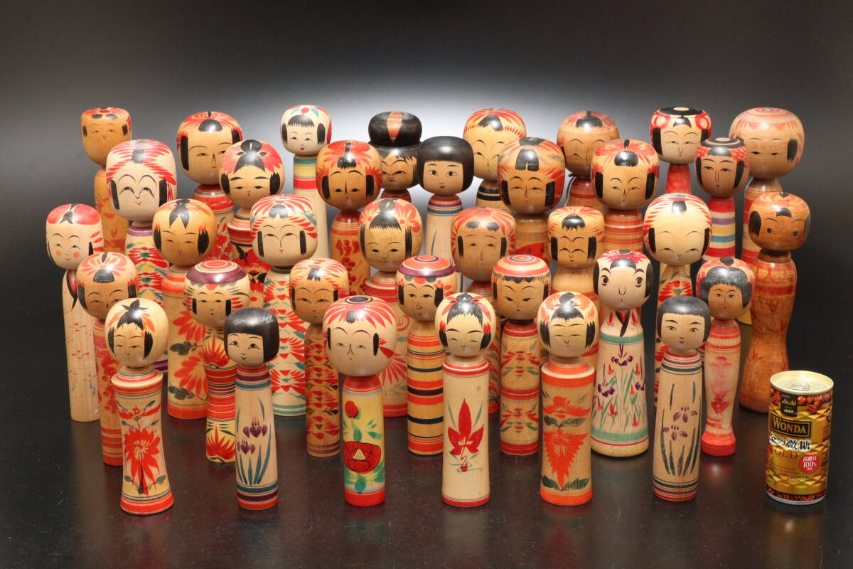 P 伝統工芸 在銘 伝統こけし 36点 阿部進矢 木内祐助 小林栄蔵 石山三四郎 他