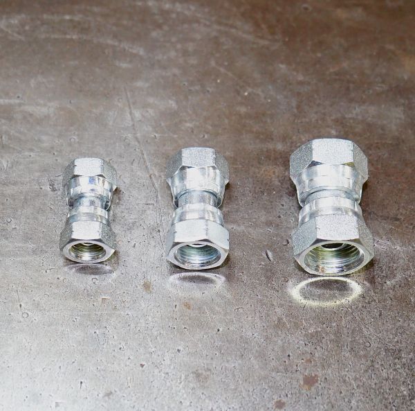 油圧ホース用フィッティング 金具 アダプタ ジョイント Gネジ ガスネジ G1/4 G3/8 G1/2 両端メネジ オスシート！建設機械等に！