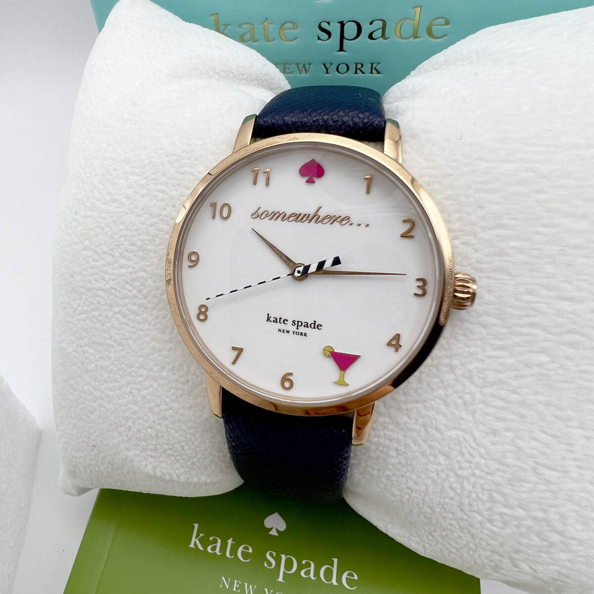 【電池交換済】Kate Spade ケイトスペード 腕時計 箱・説明書付 稼働品 (C2)
