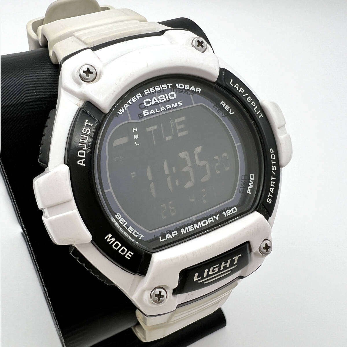 【動作確認済み】CASIO W-S220 タフソーラー ホワイト 120ラップ (B4)