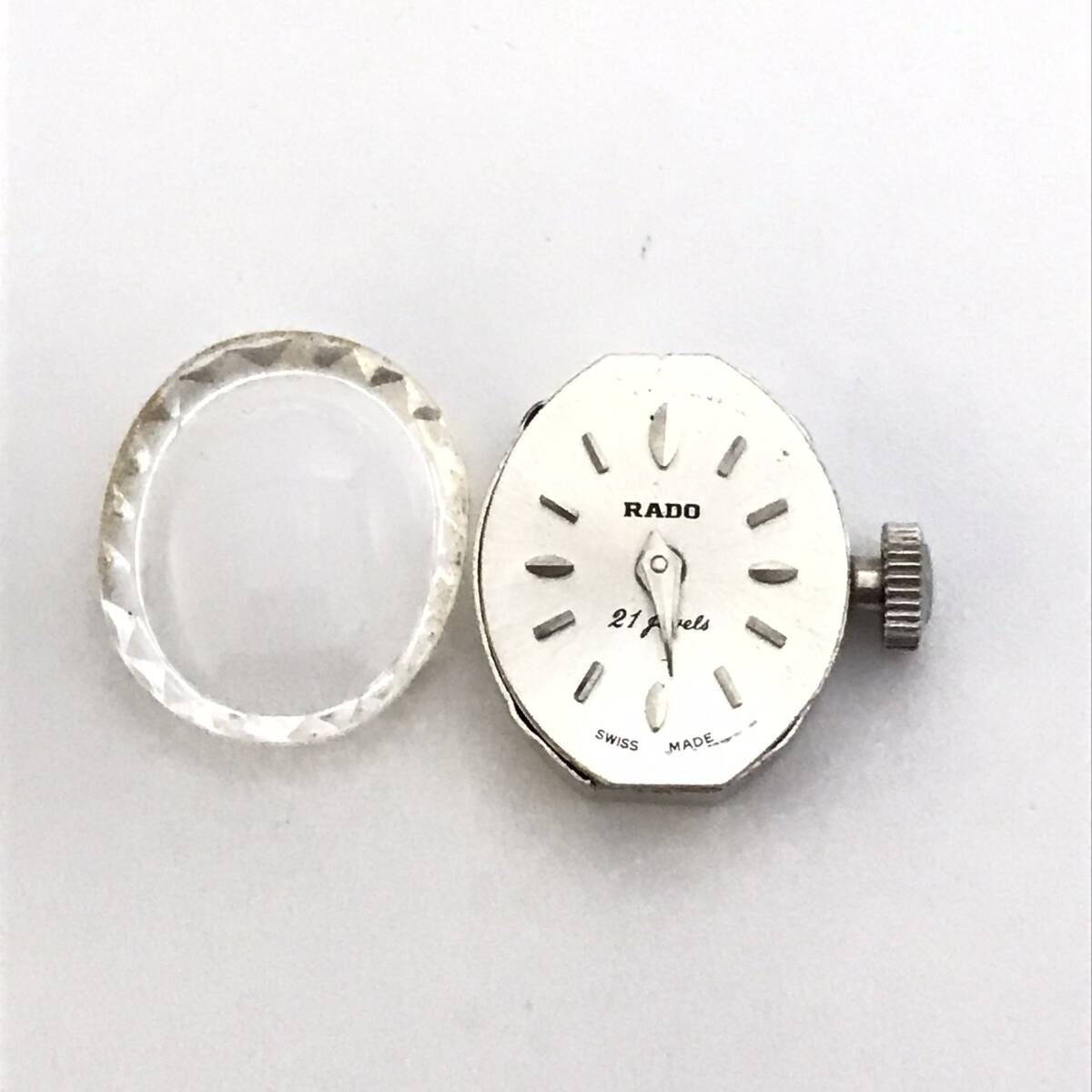 希少 RADO ラドー 21石 手巻き カットガラス 稼働品 ムーブメント 部品取り 602-1⑥