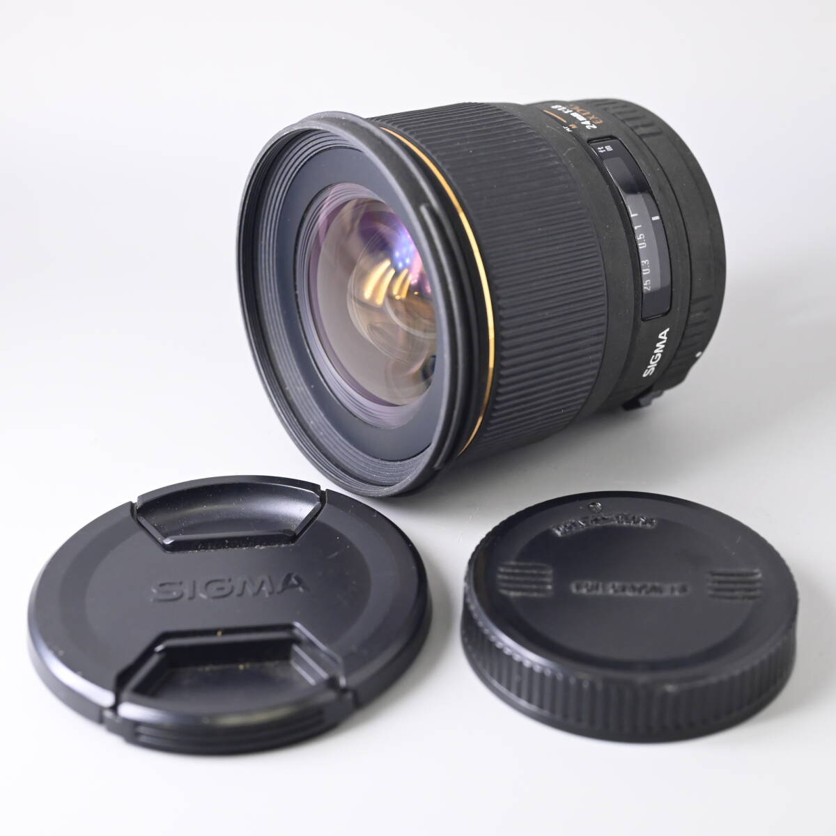 0961_02 【動確済/TESTED】SIGMA シグマ 24mm F1.8 EX DG CANON EFマウント 大口径 AF 単焦点 広角レンズ