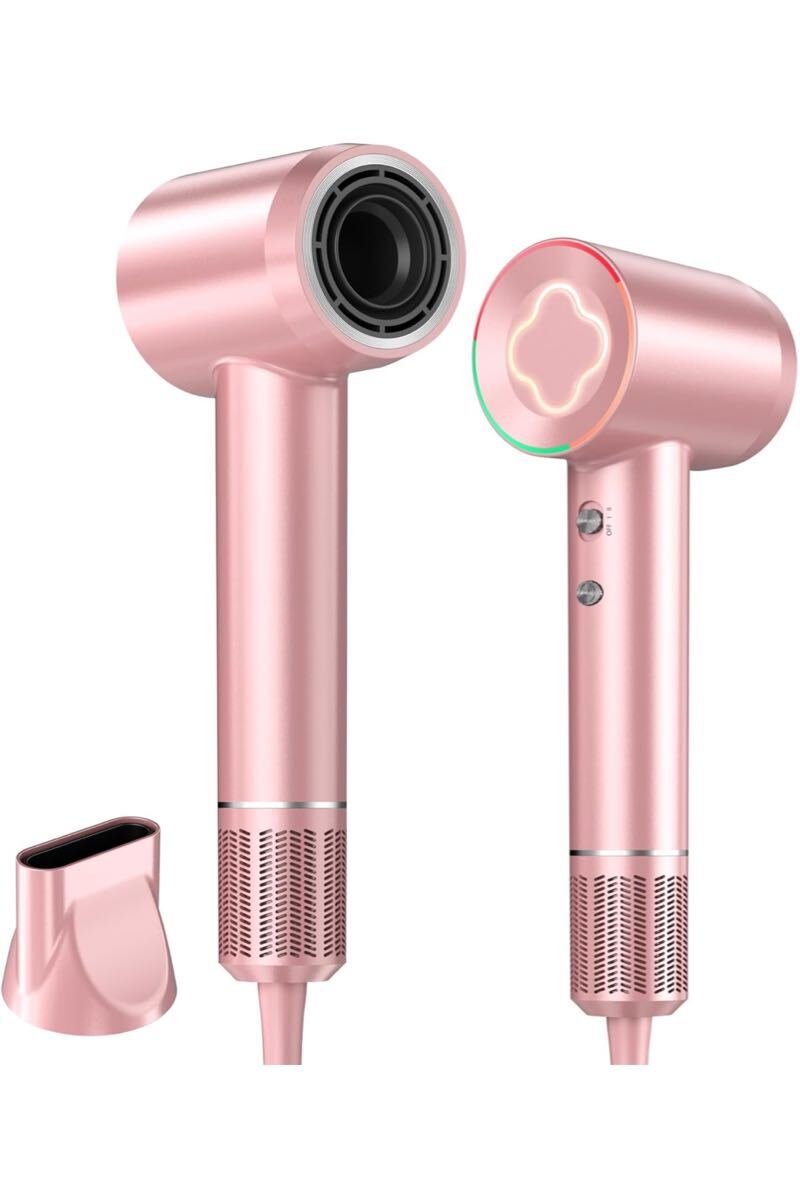 ヘアドライヤー【大風量・高濃度マイナスイオン】高速・速乾・限定桜色