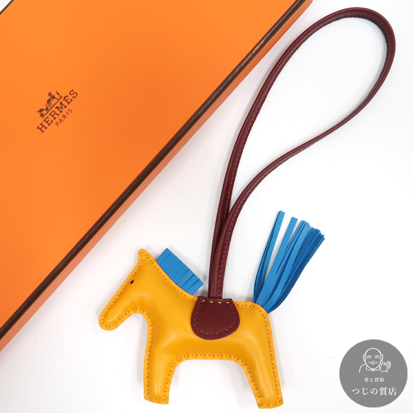 HERMES ロデオPM アニョーミロ U刻印 ジョーヌドール ブルー ルージュ 新品同様 未使用 箱付 質屋m