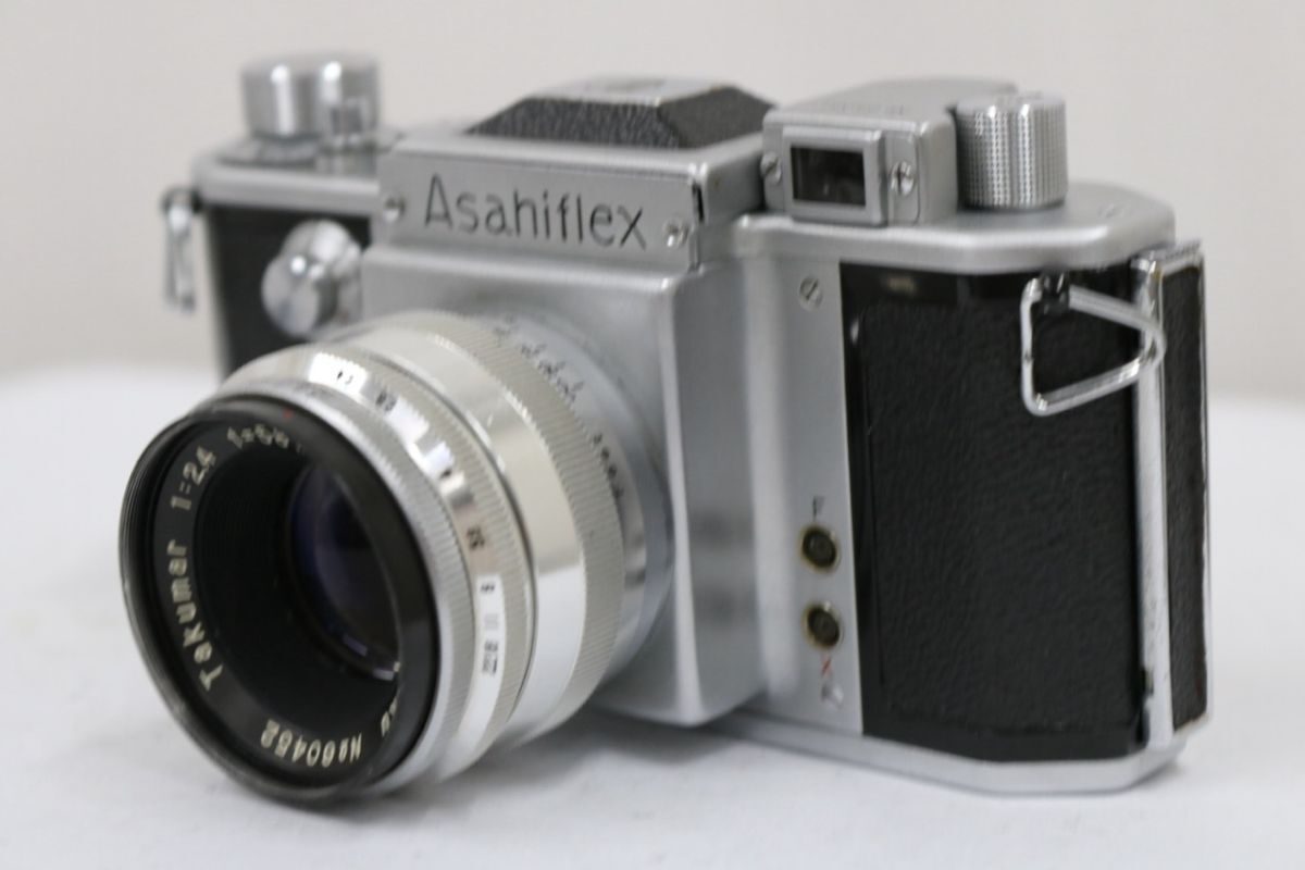 【訳あり品】 ペンタックス Pentax Asahiflex Takumar 58mm F2.4 プリセット絞り ボディ レンズセット e10228
