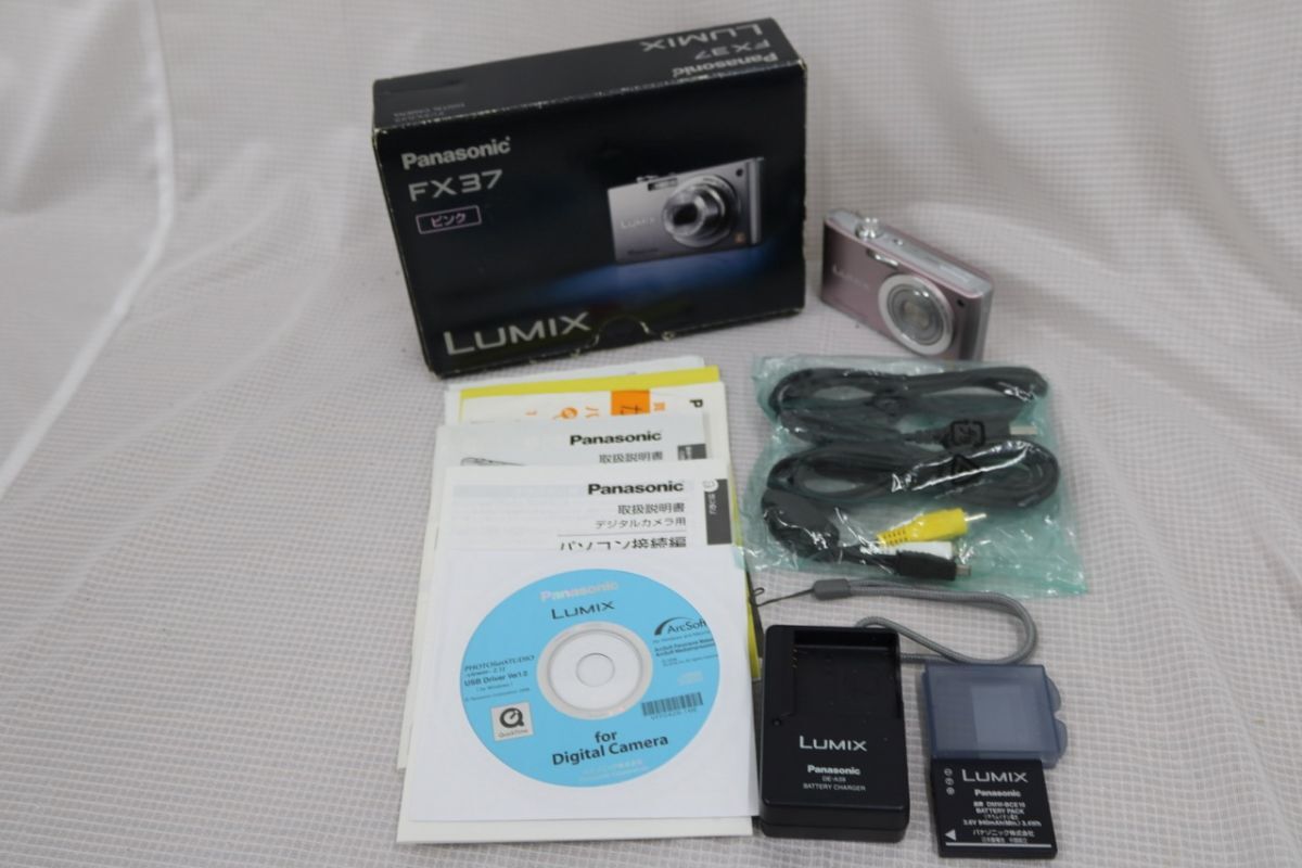 【返品保証】 【元箱付き】パナソニック Panasonic LUMIX DMC-FX37 ピンク 付属品多数 コンパクトデジタルカメラ e10219