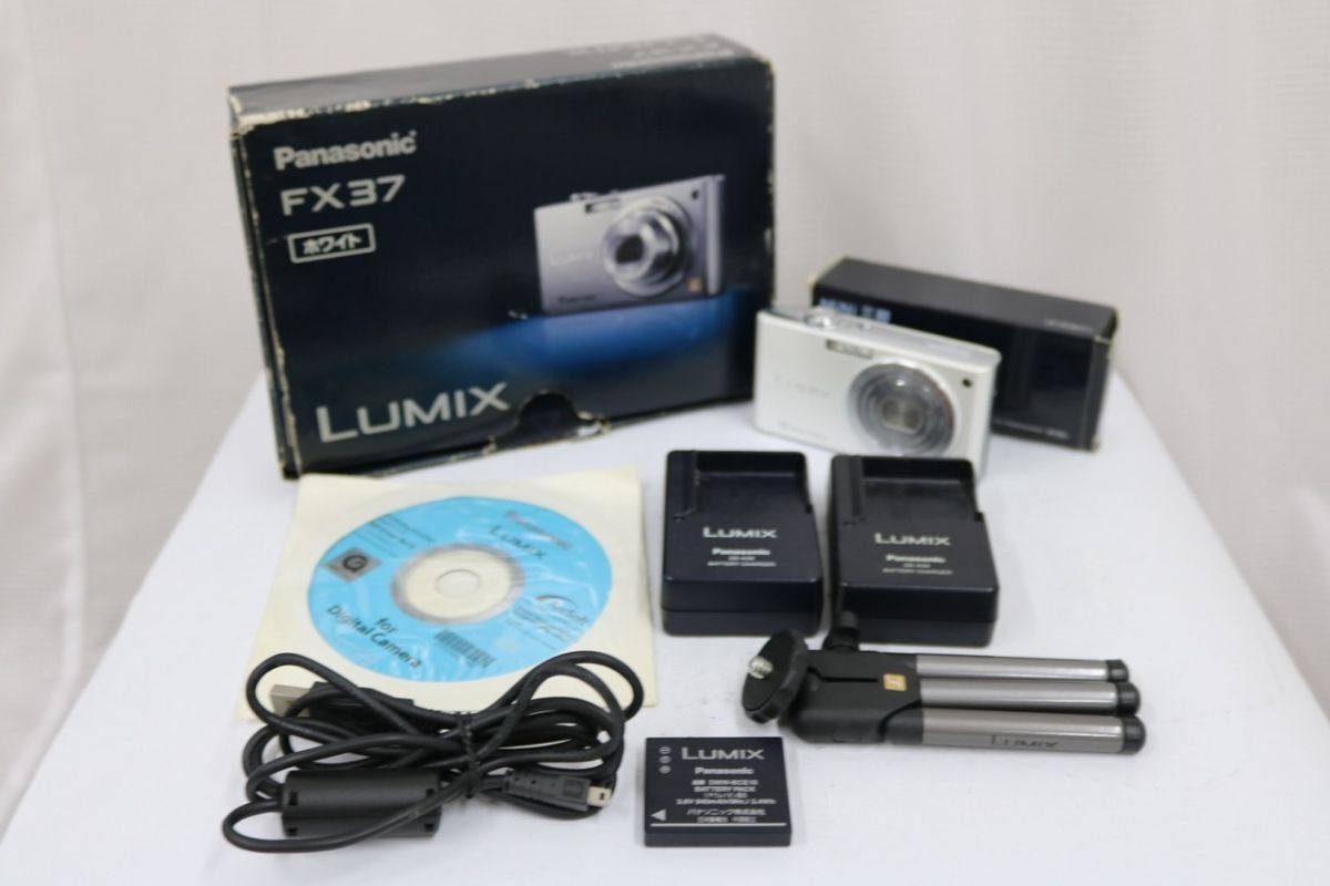 【返品保証】 【元箱付き】パナソニック Panasonic LUMIX DMC-FX37 ホワイト 付属品多数 コンパクトデジタルカメラ e10218