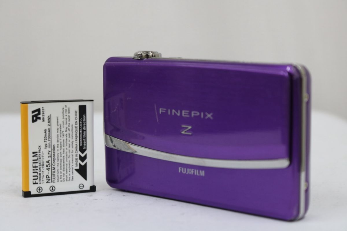 【返品保証】 フジフィルム Fujifilm FINEPIX Z パープル 5x バッテリー付き コンパクトデジタルカメラ e10214