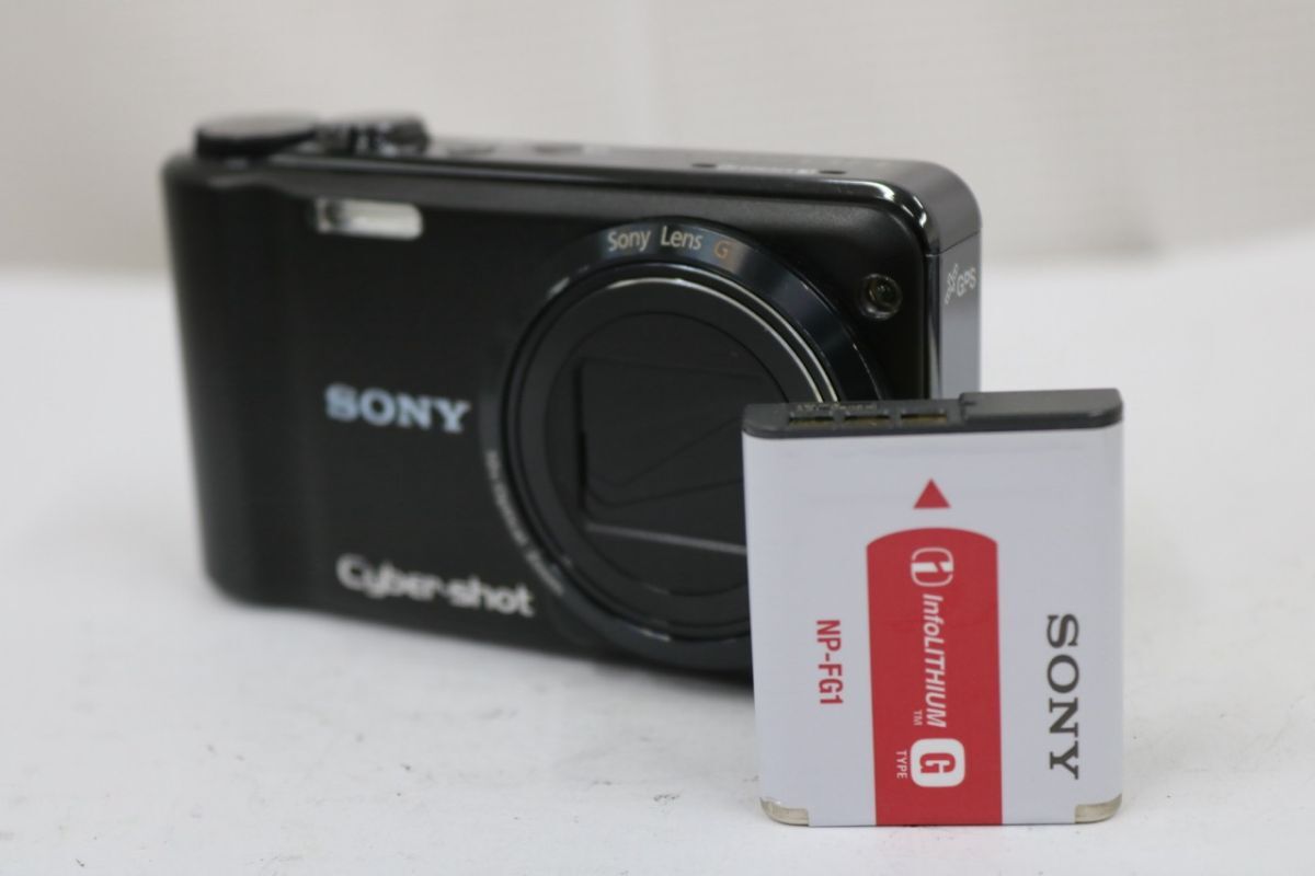 【返品保証】 ソニー Sony Cyber-shot 10x ブラック バッテリー付き コンパクトデジタルカメラ e11388