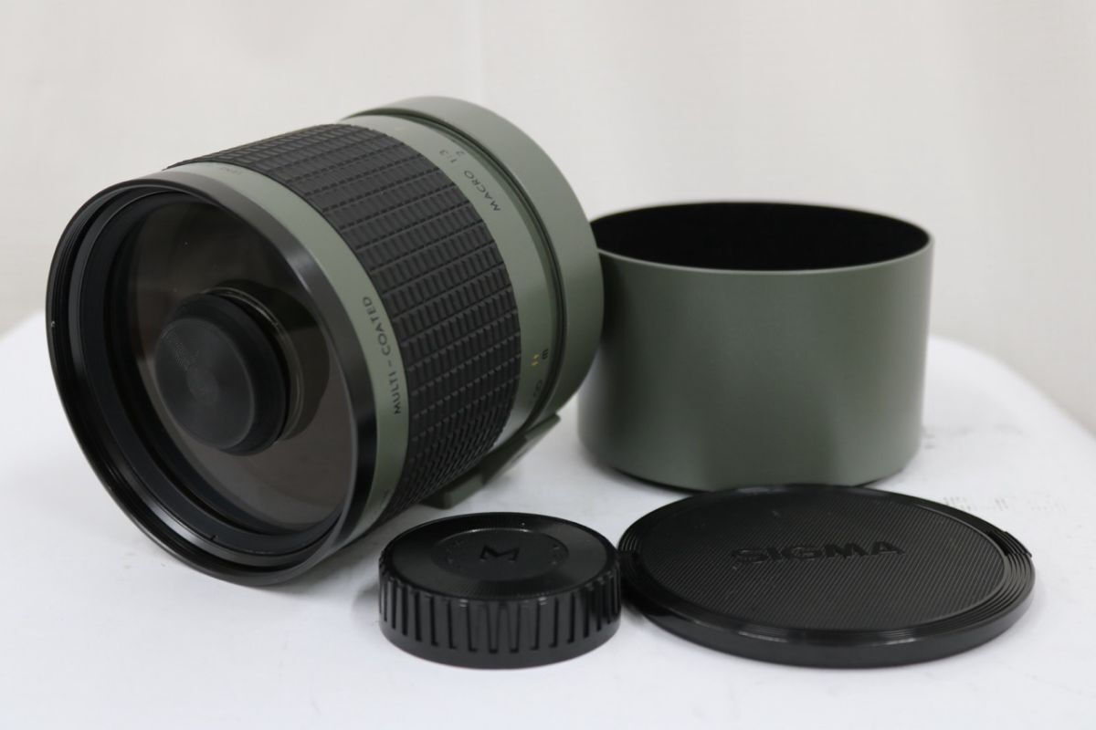 【返品保証】 シグマ Sigma MIRROR-TELEPHOTO 600mm F8 フード 前後キャップ付き ミラーレンズ e11366