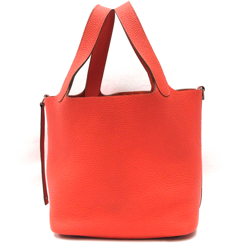 【美品】HERMES／エルメス　ピコタンロックMM　トリヨンクレマンス　ローズジャイプール　□R刻印　ハンドバッグ　800010216