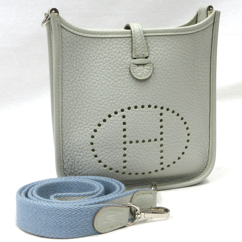 【美品】HERMES／エルメス　エブリンTPM　トリヨンクレマンス　パールグレー　□Q刻印　ショルダーバッグ　800030109