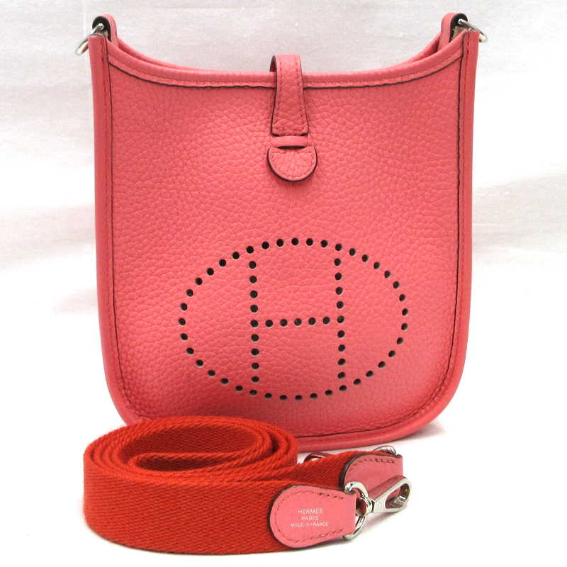 【美品】HERMES／エルメス　エブリンTPM　トリヨンクレマンス　ローズアザレ　X刻印　ショルダーバッグ　800020134