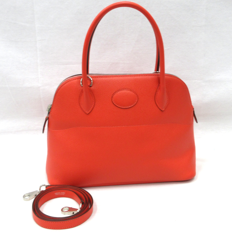 【美品】HERMES／エルメス　ボリード27　ヴォーエプソン　ローズジャイプール　X刻印　ショルダーバッグ　800040051