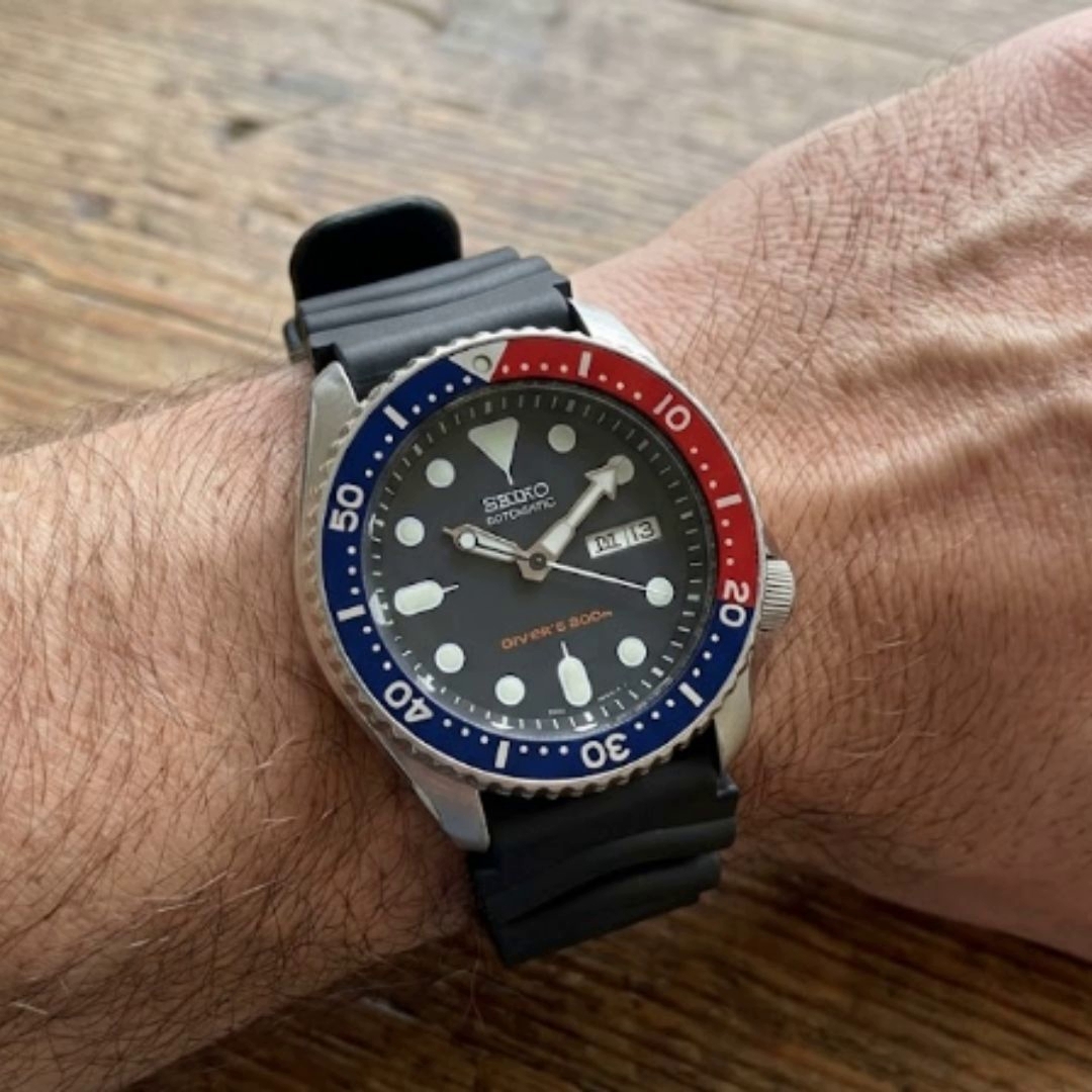 【セイコー/1996年9月製造/稼動品/ヴィンテージ】 SEIKO　7S26A-0020 ネイビーボーイ ペプシベゼル 自動巻き 200mダイバー　メンズ腕時計