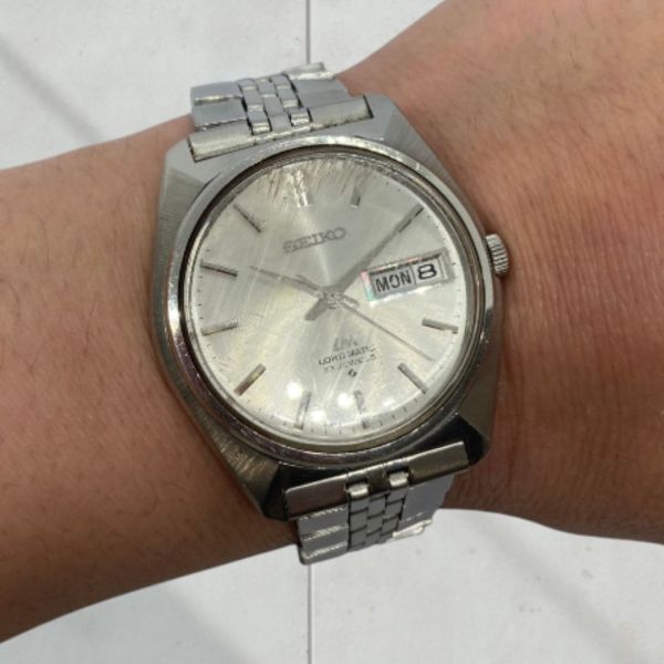 【セイコー/稼動品/ヴィンテージ/1971年5月製造】SEIKO　LM 5606-7000 23石 自動巻 シルバー文字盤 デイデイト　メンズ腕時計