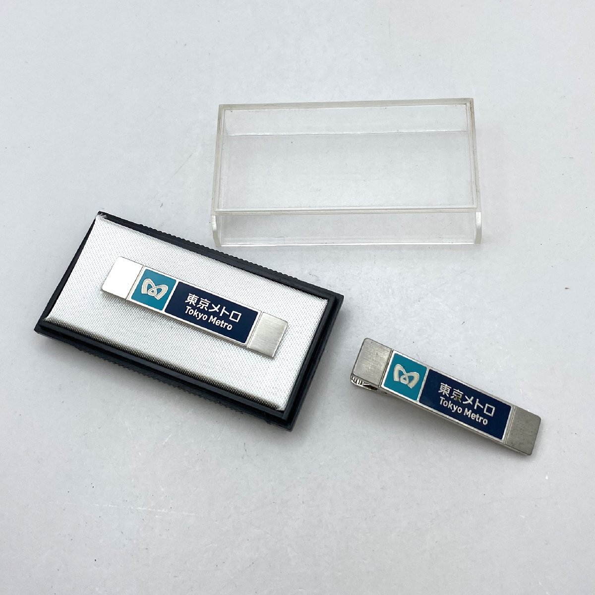 天賞堂/Tenshodo/東京メトロ/Tokyo Metro/妙典乗務区/5周年記念/ネクタイピン/2点/セット/メンズ/ファッション/アクセサリー/H008