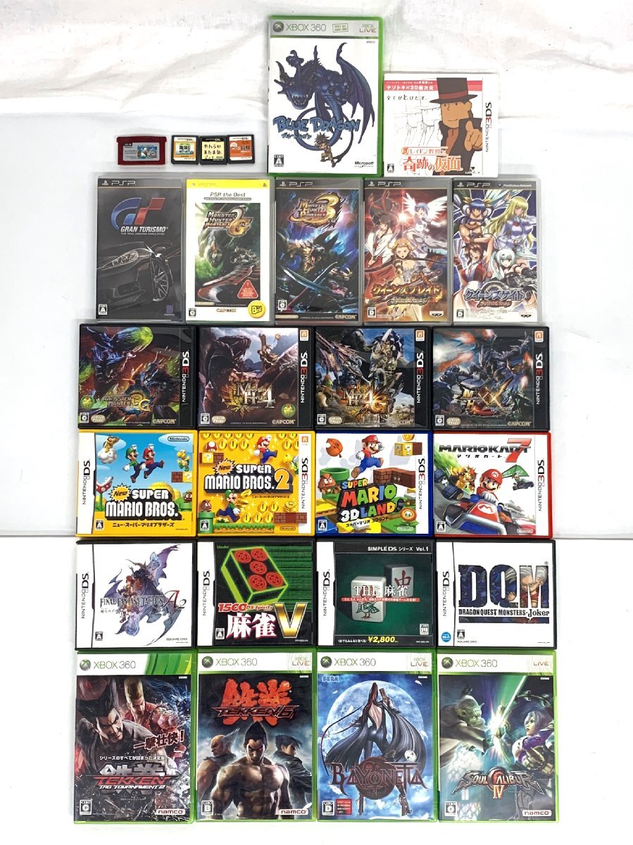 1円～/任天堂/DS/3DS/SONY/PSP/XBOX/モンスターハンター/スーパーマリオ/etc.../27点/まとめ/ゲーム/ディスク/ソフト/ジャンク/TH004