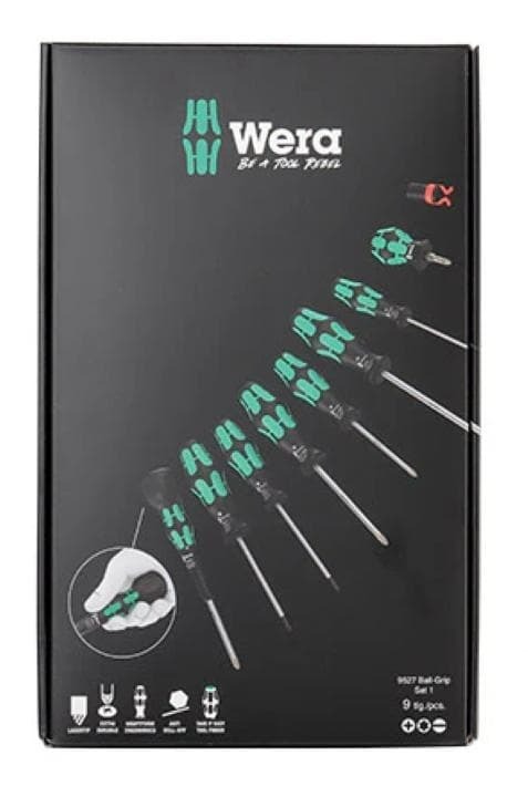 hi0484 wera ドライバー 9点セット ヴェラ ボールグリップ