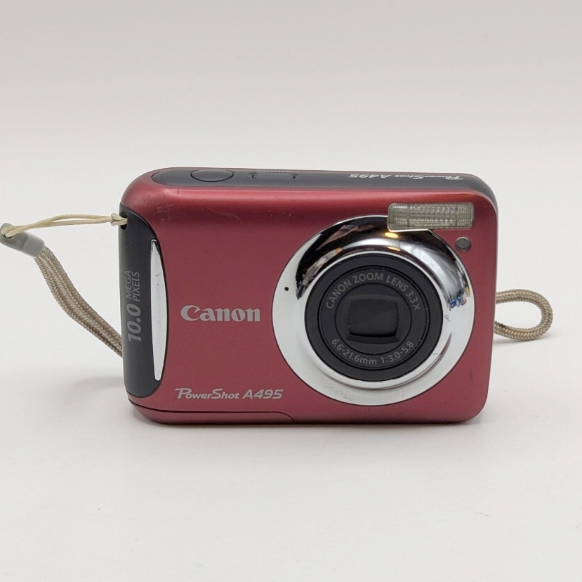 Canon PowerShot A495 キャノン コンパクトデジタルカメラ レッド パワーショット