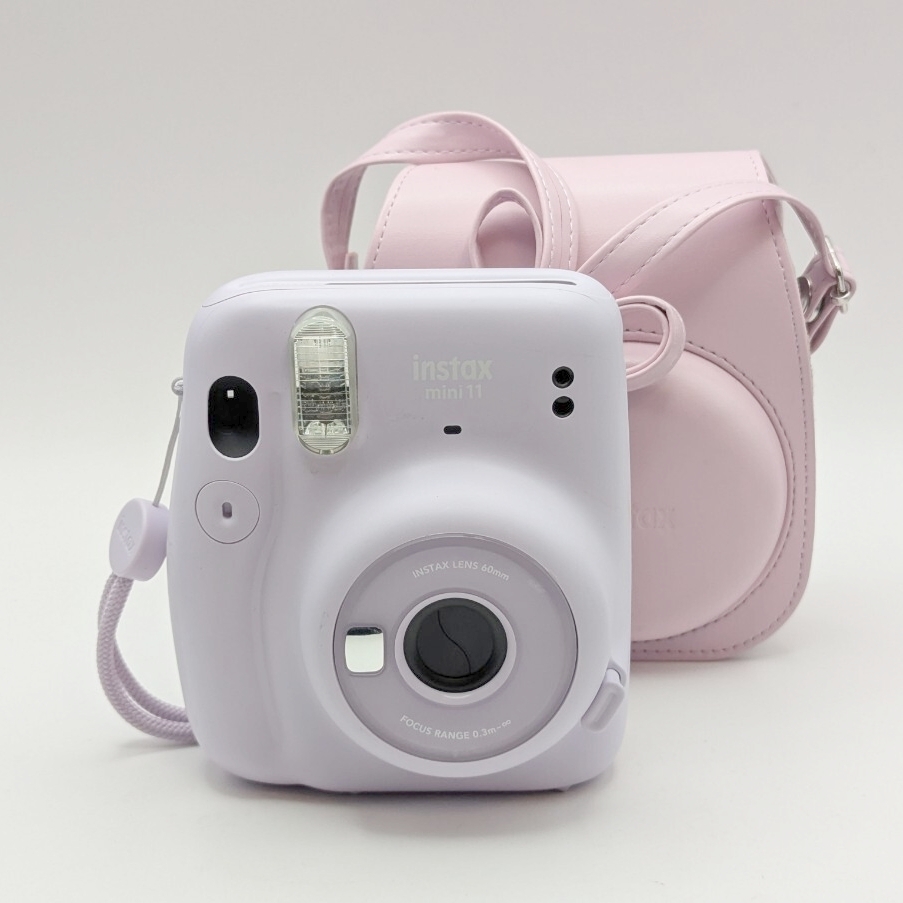 FUJIFILM instax mini 11 ライラックパープル 富士フィルム インスタントカメラ mini11 チェキ 動作品 ケース付き