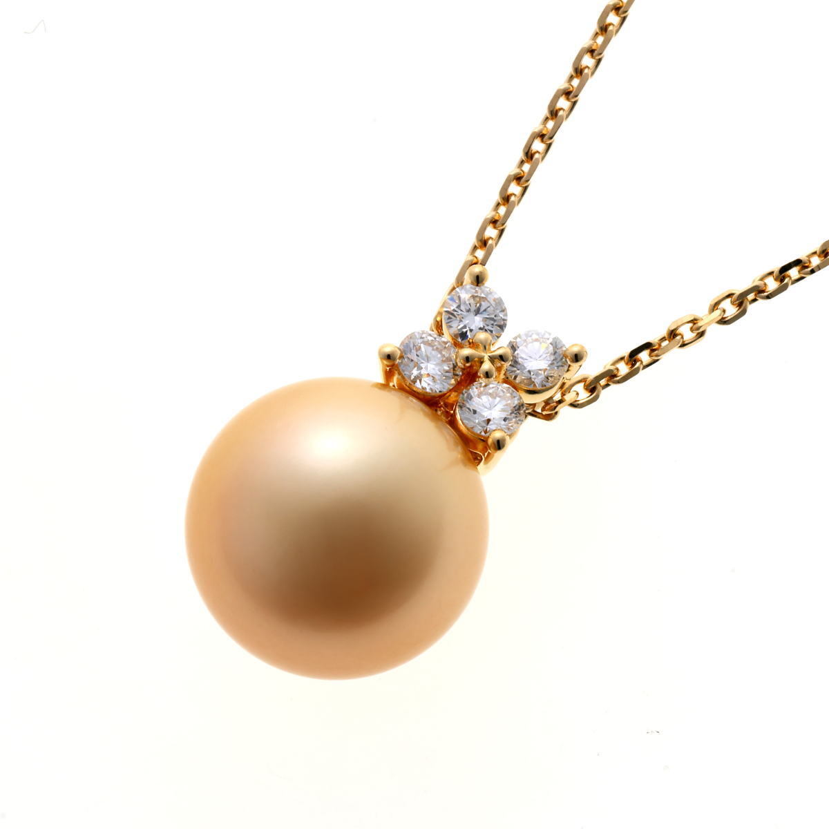 TASAKI タサキ ゴールデンパール ダイヤ ネックレス - イエローゴールド K18YG 2510246