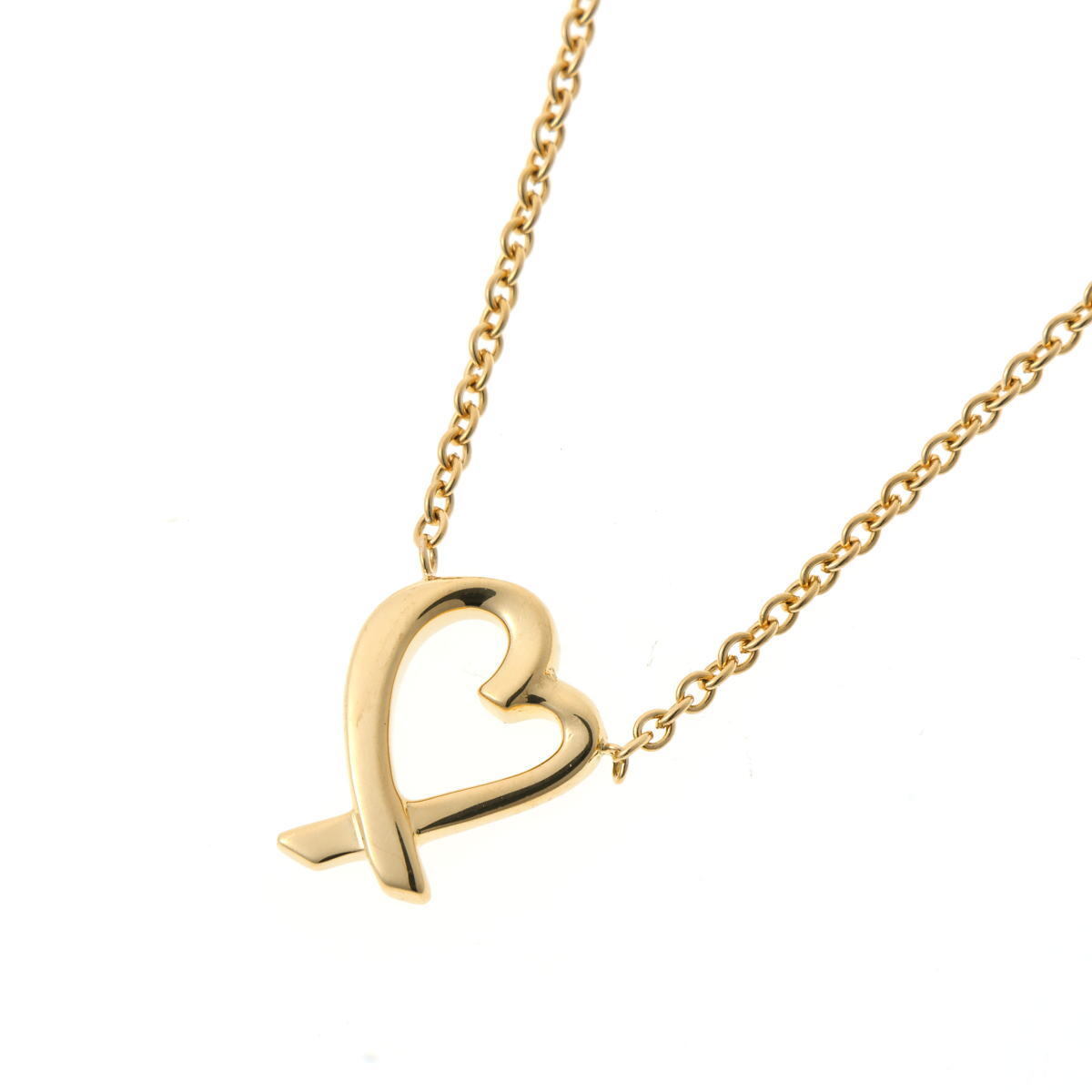 Tiffany & Co. ティファニー パロマピカソ ラビングハート ネックレス - イエローゴールド 750YG 2510287