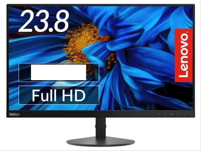 S24e 【高画質/高精細/広視野角/VAパネル/LED/フルHD/HDMI/BL低減！】 23.8型 ワイド液晶モニター Lenovo ThinkVision S24e-10【動作品】