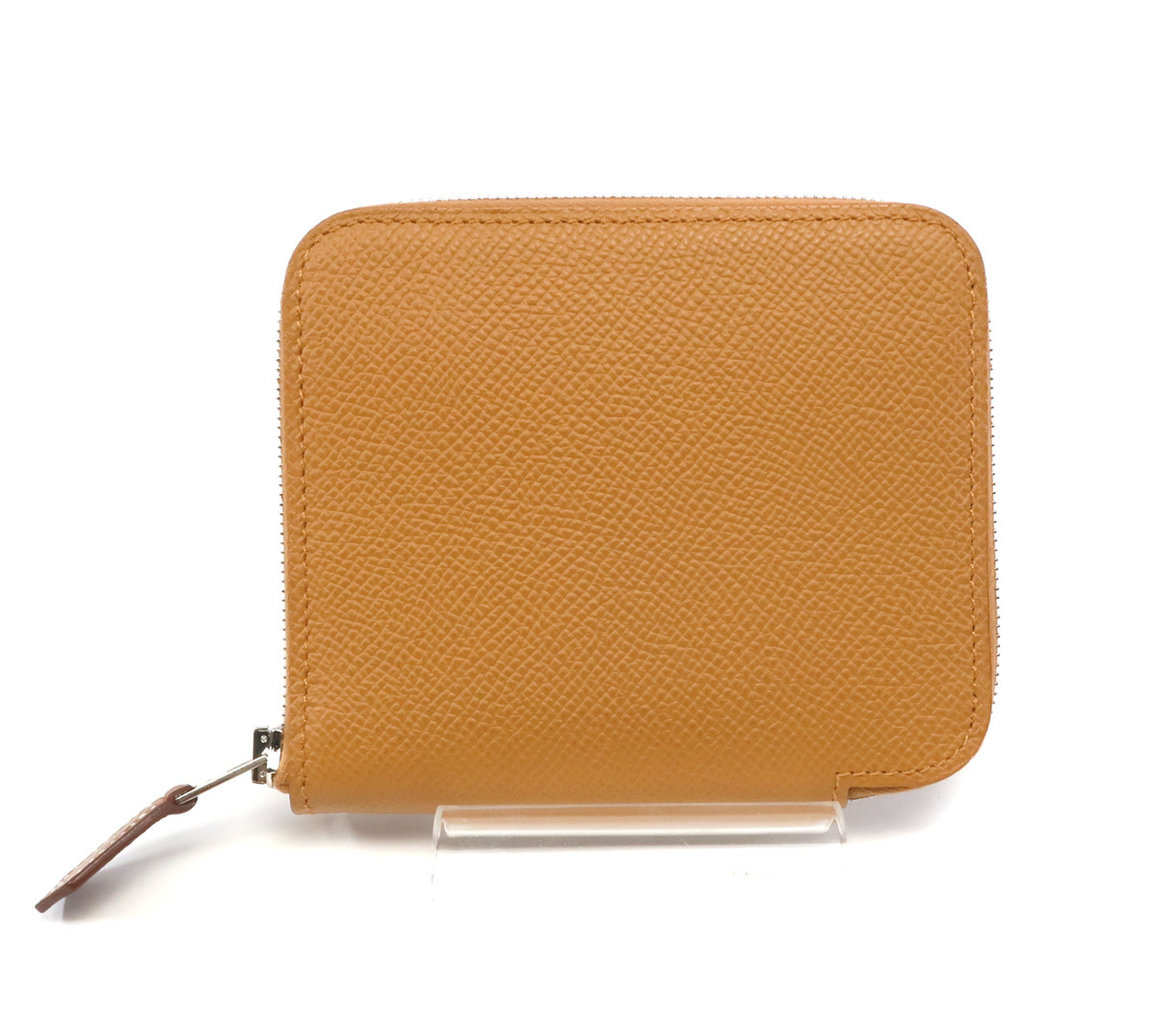 未使用 エルメス アザップ コンパクト シルクイン 財布 コインケース 小銭入れ ゴールド系 HERMES /34712