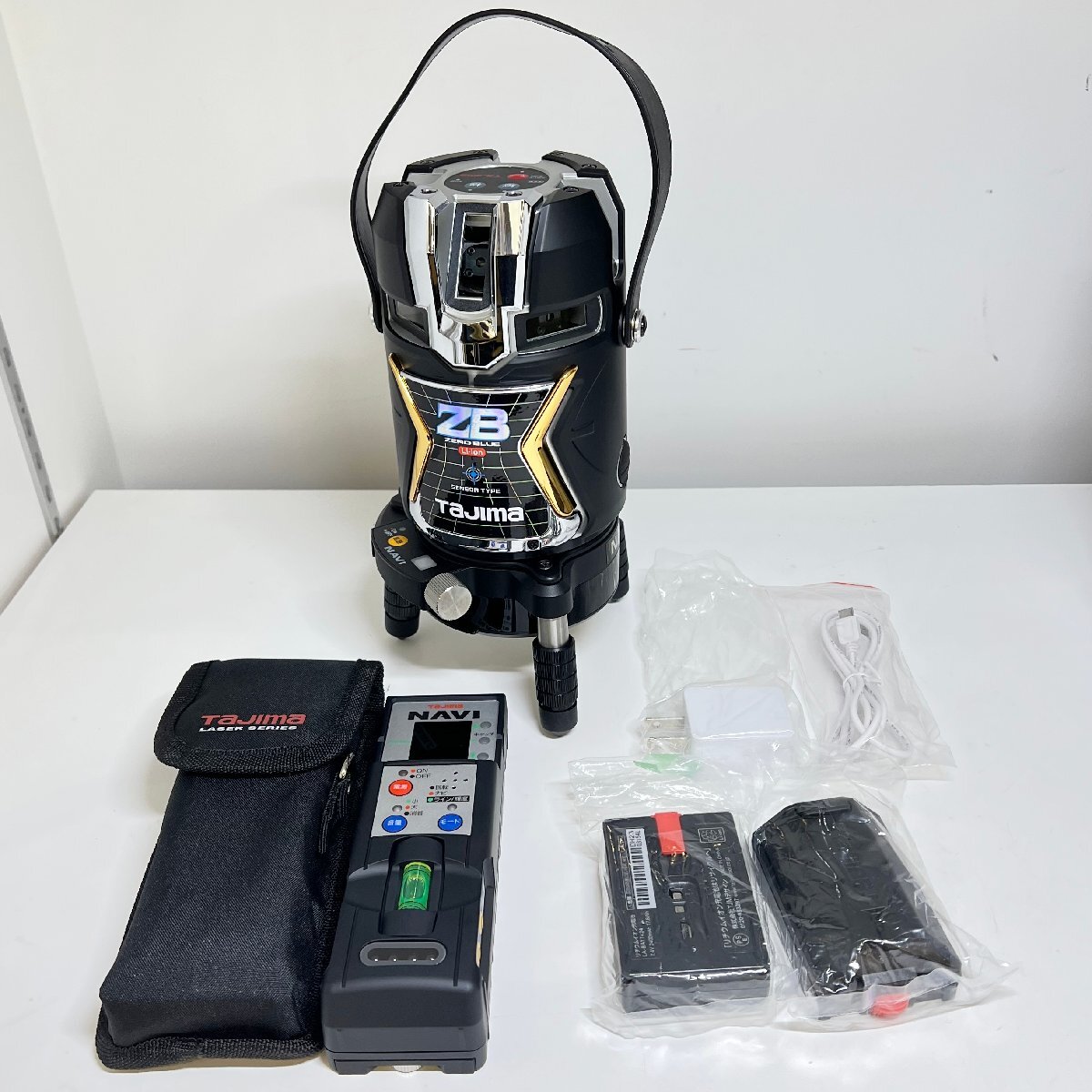 TAJIMA タジマ ZEROBLSN-KJCSET ZERO BLUE NAVI レーザー墨出し器 受光器 バッテリー ケース付