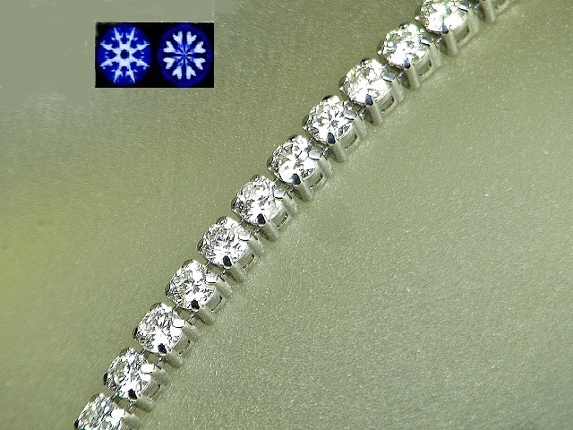 【宝石屋本舗】2.00ct　ハート＆キューピット　天然ダイヤモンドPT950　ブレスレット（宝石鑑別カード付）