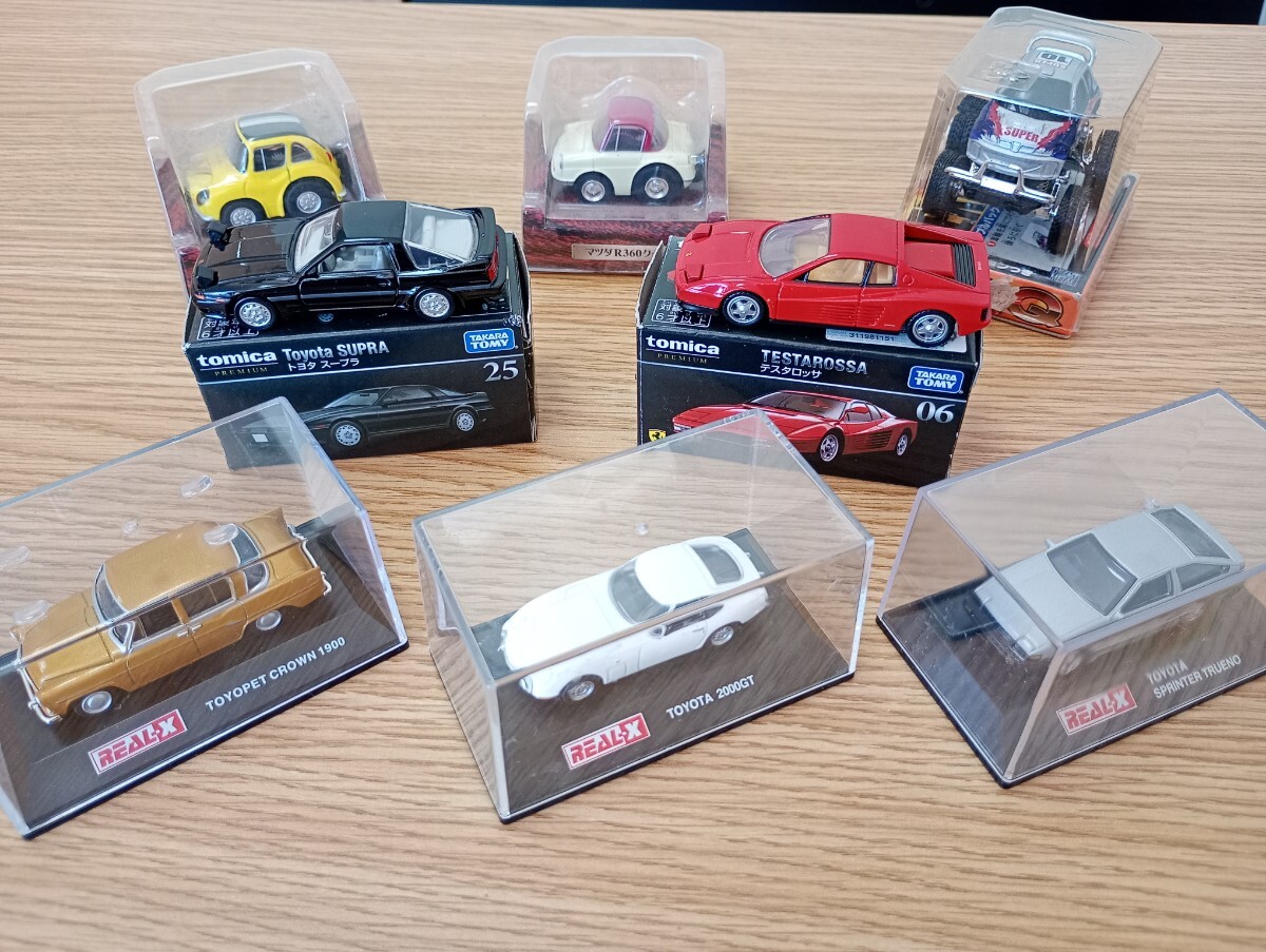 【0403E】ミニカーおまとめ 国産車　海外車　TOYOTACROWN1900　スープラ　テスタロッサ チョロQ　TOYOTA2000GTGT　他