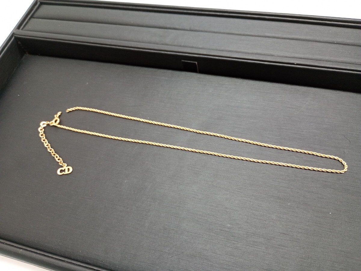 【0424B】Christian Dior クリスチャンディオール ネックレス ゴールド　ディオール CD 全長約43,5cm　4,5ｇ　チェーン切れている
