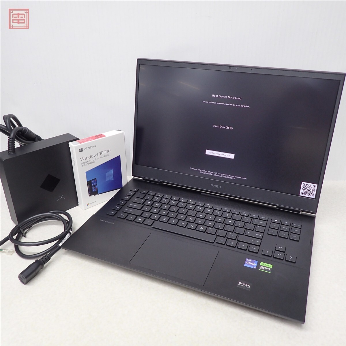 動作品 HP OMEN ゲーミングノートPC 17-ck2020TX i9-13900HX/RTX4090/DDR5 32GB/SSD 2TB/IPS ディスプレイ 240Hz 難あり おまけ付【SC