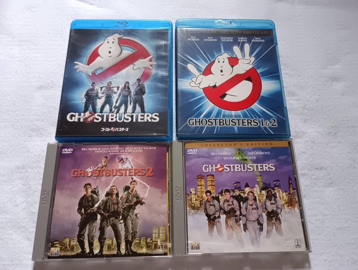中古Blu-ray ブルーレイ ゴーストバスターズ(2016)＋1&2(ゴールデン洋画劇場/日曜洋画劇場版のみ)＋DVD ゴーストバスターズ 1&2 4巻セット