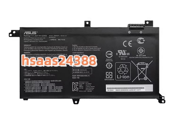 【新品】ASUS S14 S430 S430UA S430FA X430UA X430UF X430UN X430FA X430FN X571GバッテリーB31N1732 電池パック交換 内蔵battery 単品