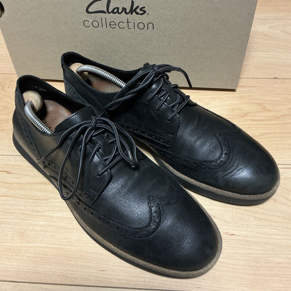 中古　26cm クラークス ビジネスシューズ Clarks レザーシューズ　ブラック