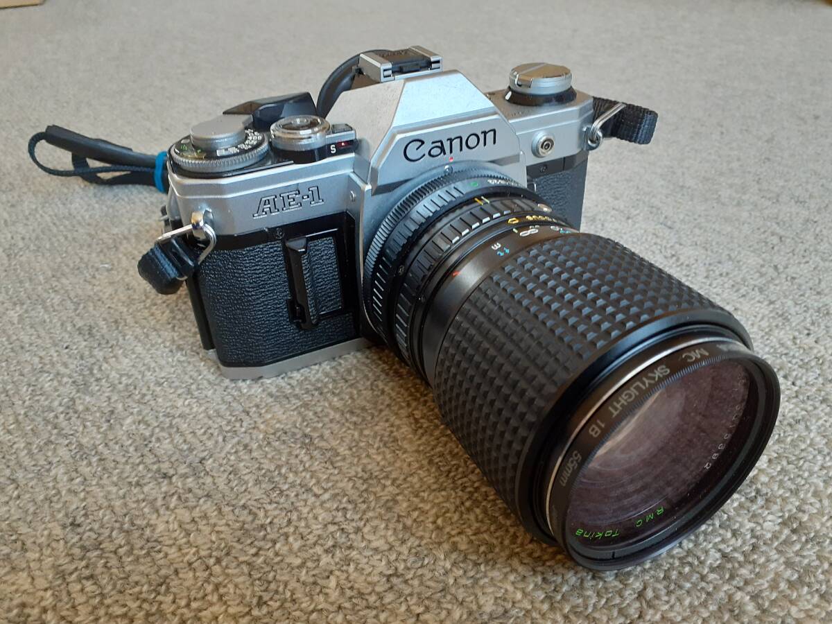 キャノン Canon AE-1 Tokina トキナーレンズ付き フィルムカメラ レア 動作未確認