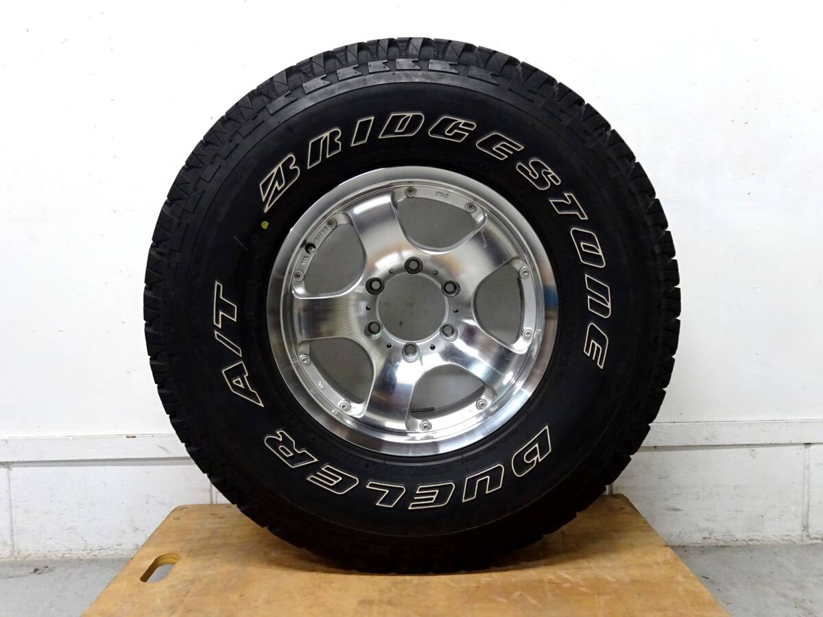 倉庫保管品 綺麗 4WD SUV アルミ ホイール 6穴 16x8JJ ET 5 PCD 139.7 JWL-T DUELER A/T 285/75R16 リフトアップ ランクル プラド