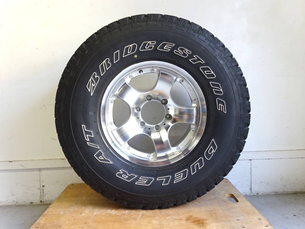 倉庫保管品 綺麗 SUV 4WD アルミ ホイール 6穴 16x8JJ ET 5 PCD 139.7 JWL-T DUELER A/T 285/75R16 リフトアップ ランクル プラド