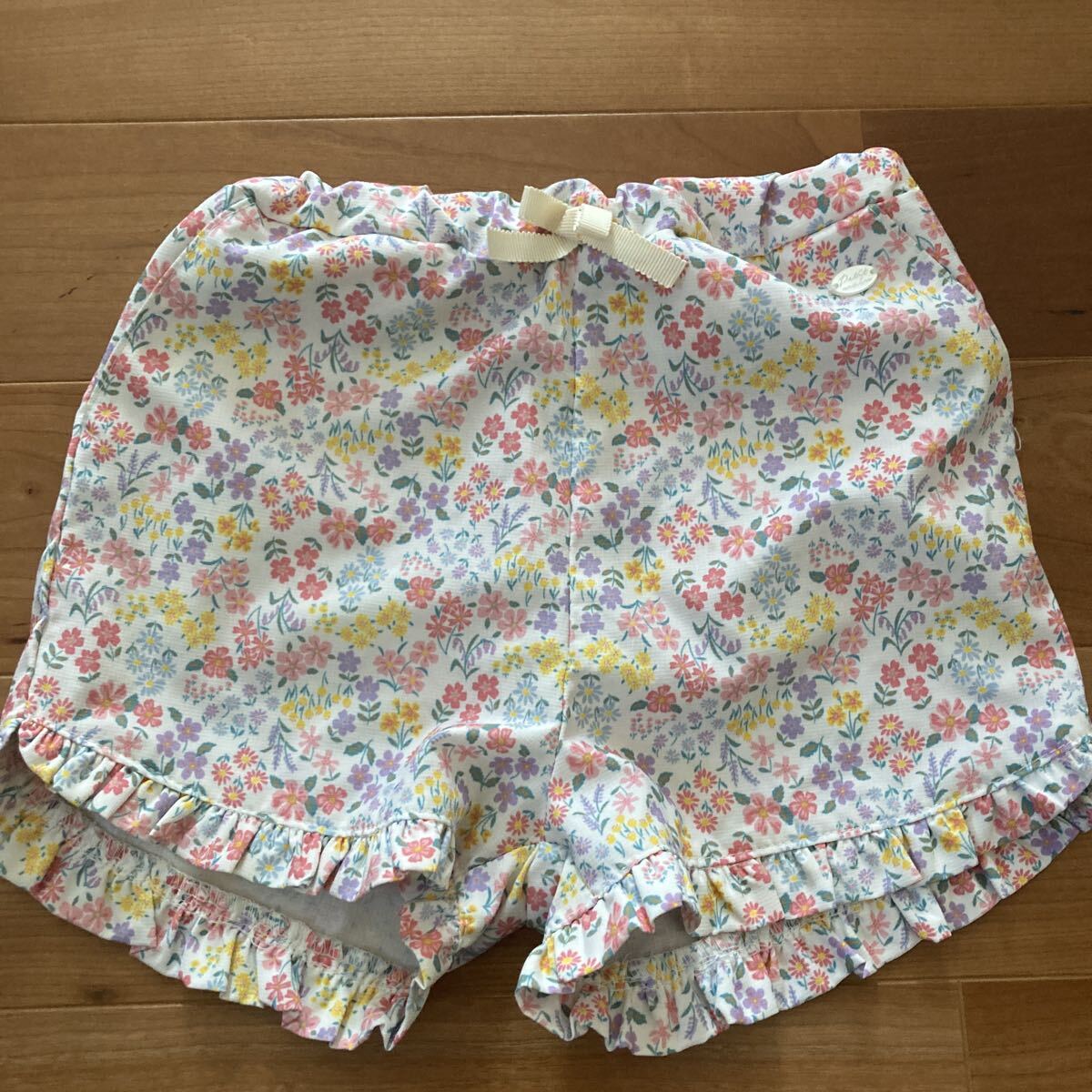 ショートパンツ 花柄 水陸両用パンツ 女の子 プティマイン　サイズ100