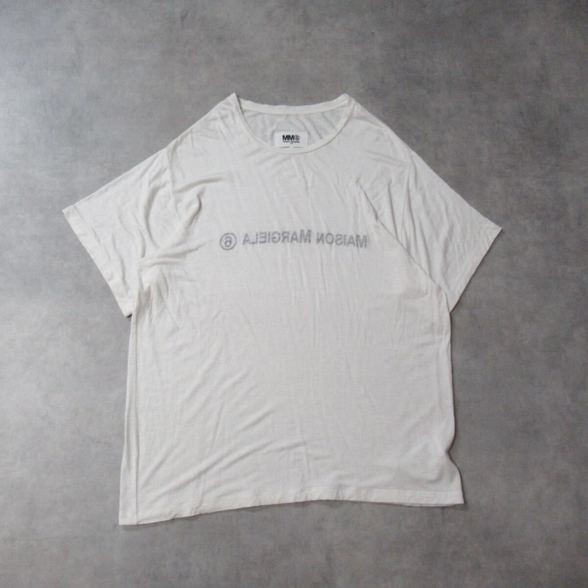 MM6 Maison Margiela / エムエムシックス メゾン マルジェラ ロゴ デザイン カットソー Tシャツ 半袖 イタリア製 レディース M モード