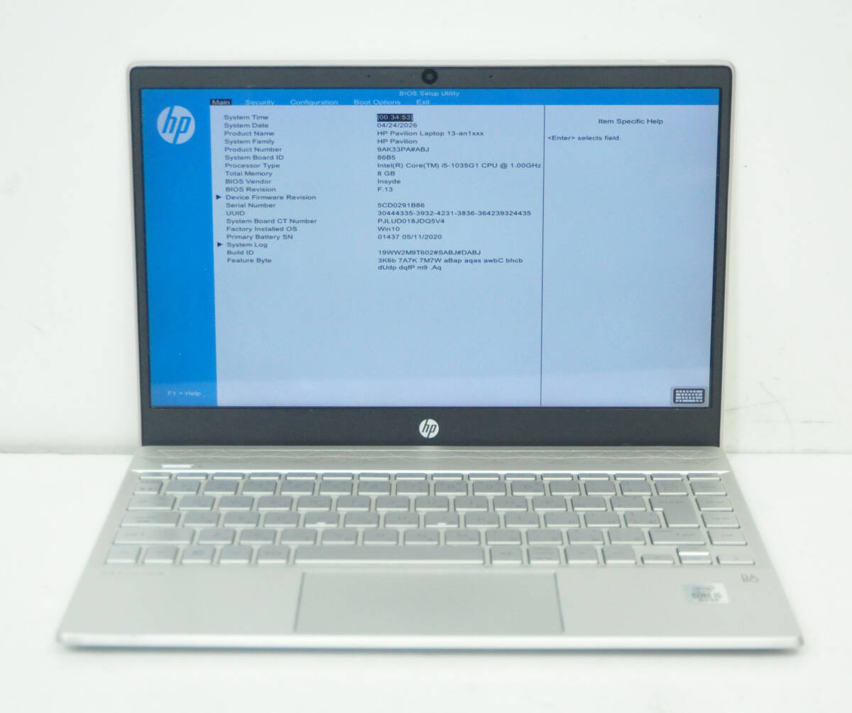 タッチパネル 13-AN1044TU ★ Core i5-1035G1 / HDD 無し / メモリ 8GB/ カメラ【 ジャンク品】
