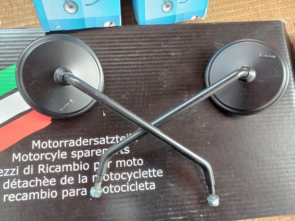 ＢＭＷ　ミラー　ＢＵＭＭ　黒　左右セット　Ｒ６０／６～Ｒ１００　Ｒ４５　Ｒ６５　Ｒ９０Ｓ ６０年代カワサキ