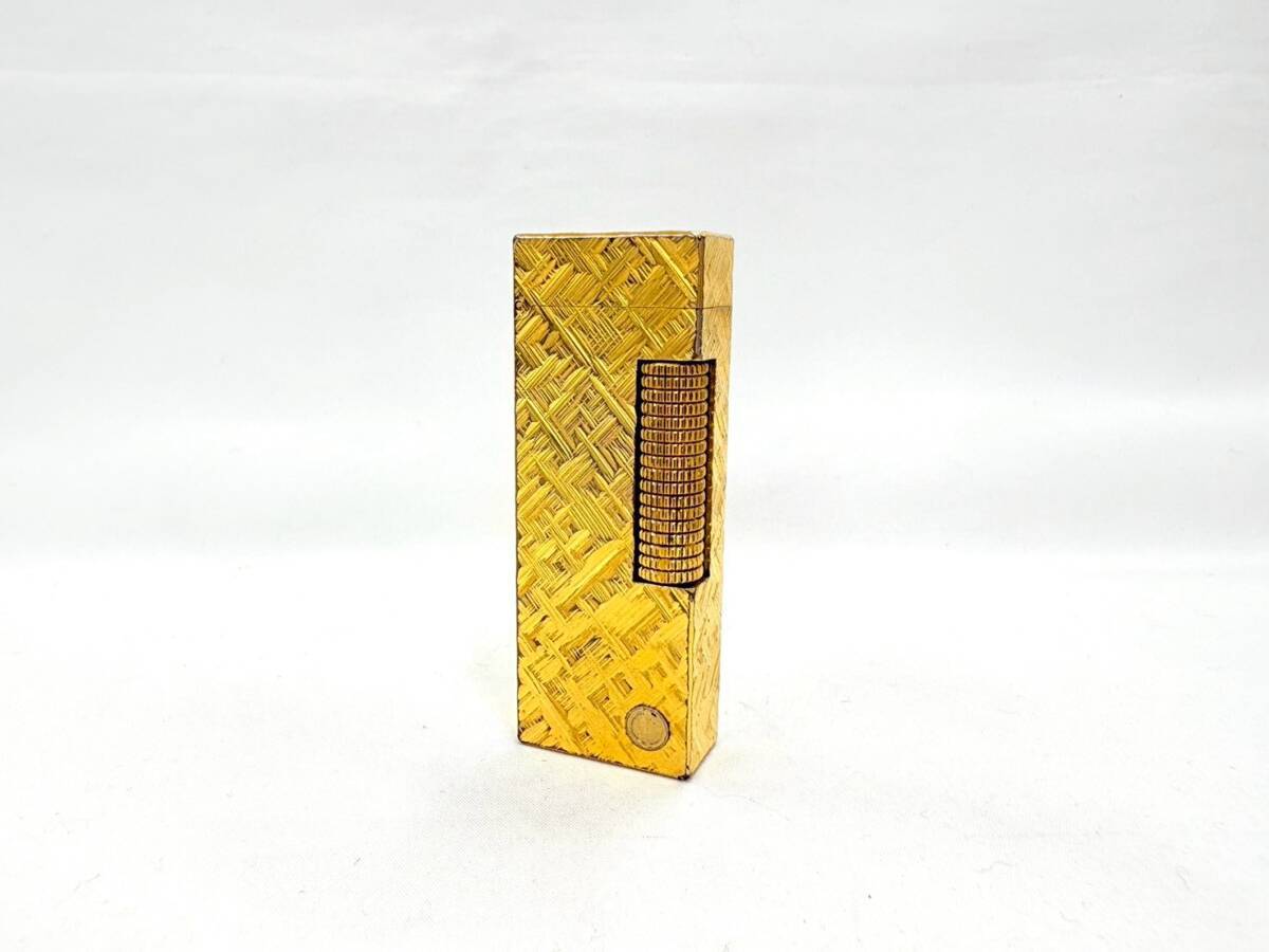 D8012*4　火花OK　dunhill　ダンヒル　ガスライター　ローラー式　ゴールド　喫煙具　喫煙グッズ