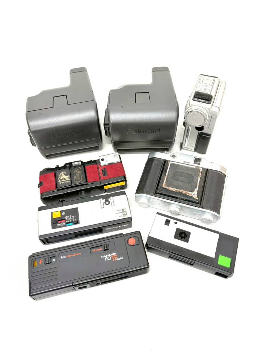 ★107*　ビデオカメラ・ポラロイド・フィルムカメラ・蛇腹カメラ　おまとめ6点　OLYMPUS/SONY/Canon/Polaroid/CHINON/pocket/HANIMEX