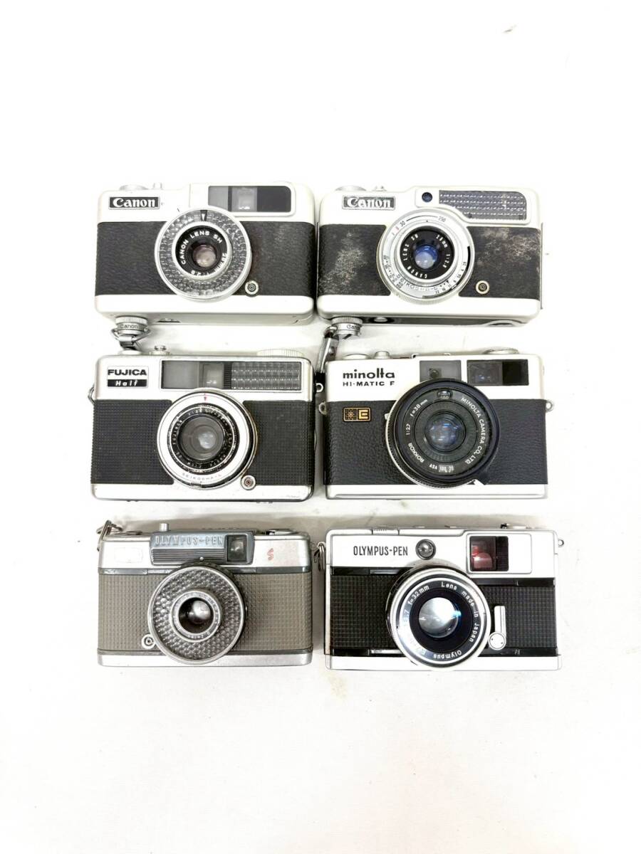 ★110*　コンパクトフィルムカメラ　おまとめ6点　OLYMPUS-PEN EED/EE　Canon demi/demi EE28　minolta HI-MATIC F　FUJICA Half