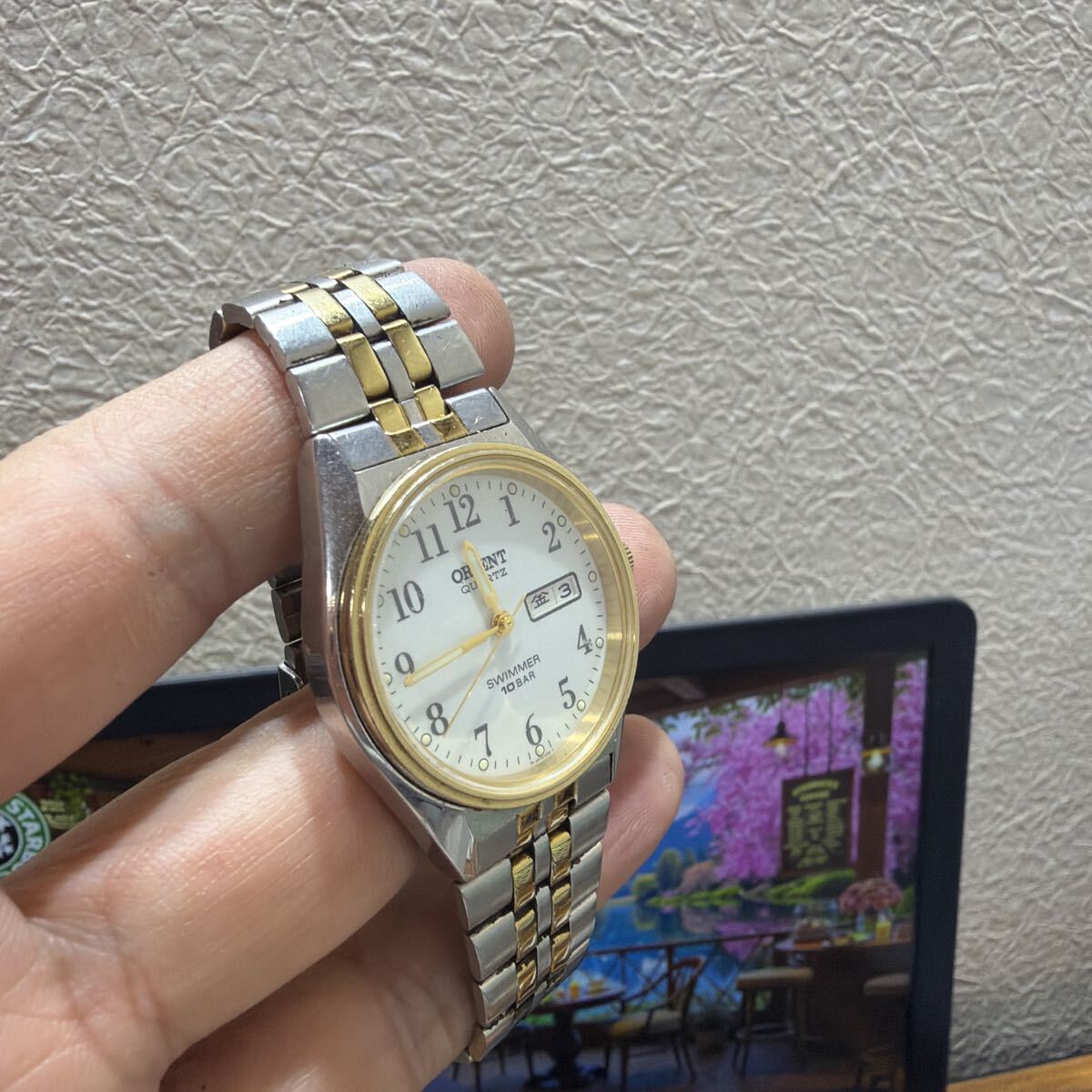 ORIENT SWIMMERメンズ腕時計クォーツ 稼働品 本物保証
